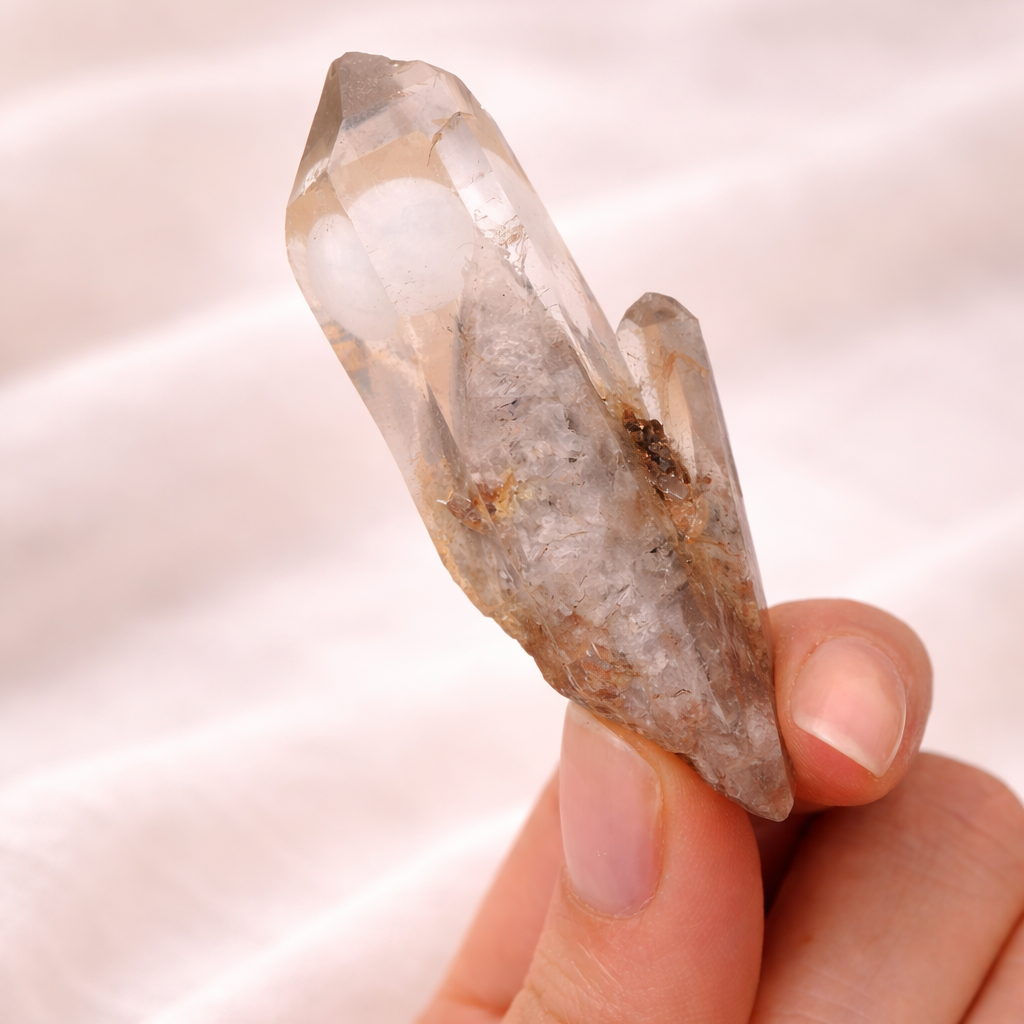 Bergkristall Laser Naturspitz – Klarheit & Fokussierung in reiner Form