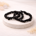 Black Obsidian Chips Armband