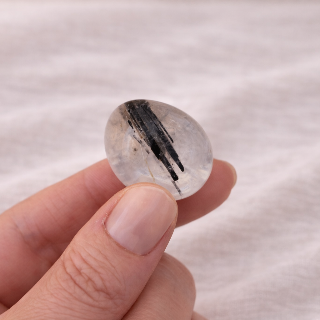 Black Turmalin Trommelstein – Schutz, Erdung & energetische Klarheit