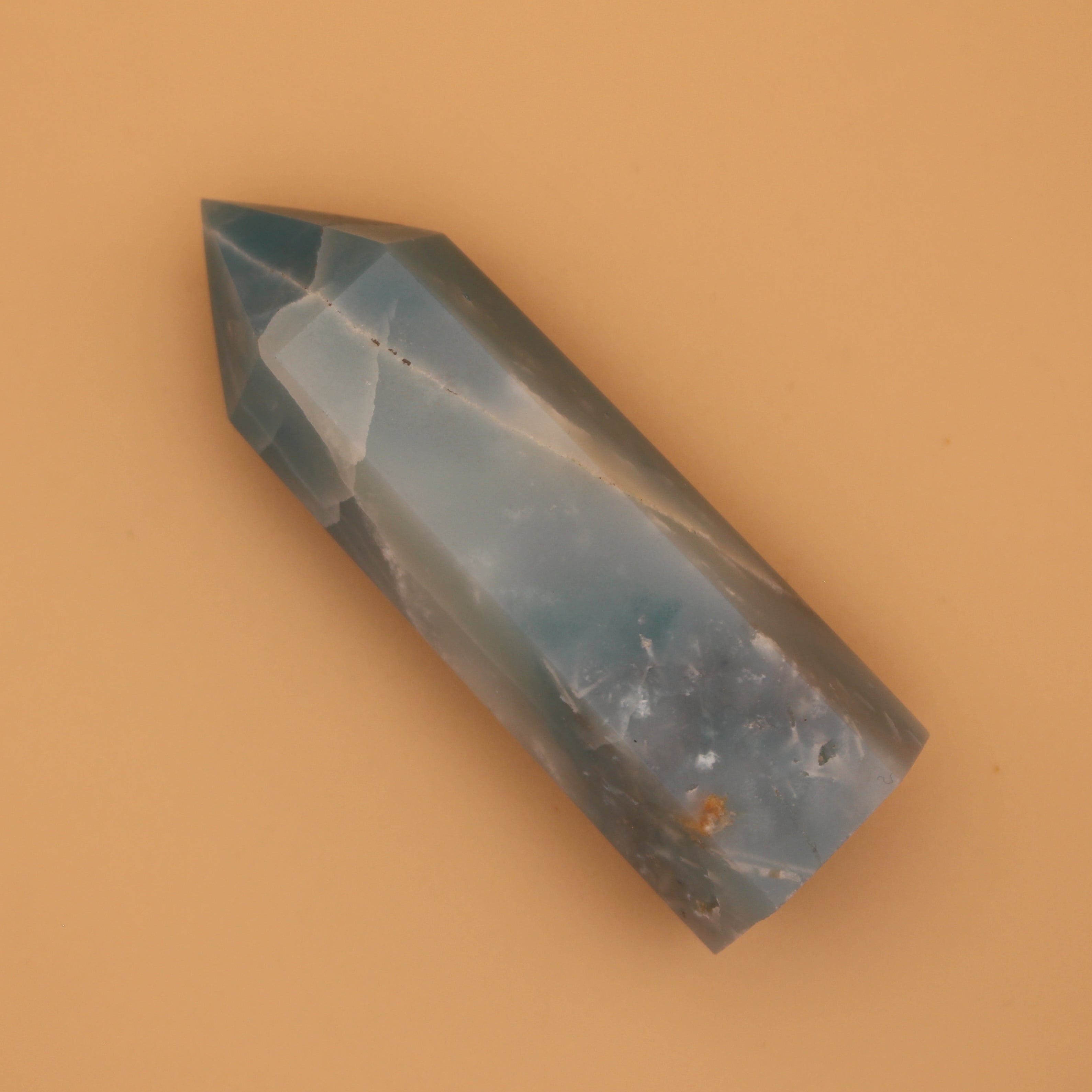 Caribbean Calcite Turm – Beruhigende Ozeanenergie & spirituelle Klarheit