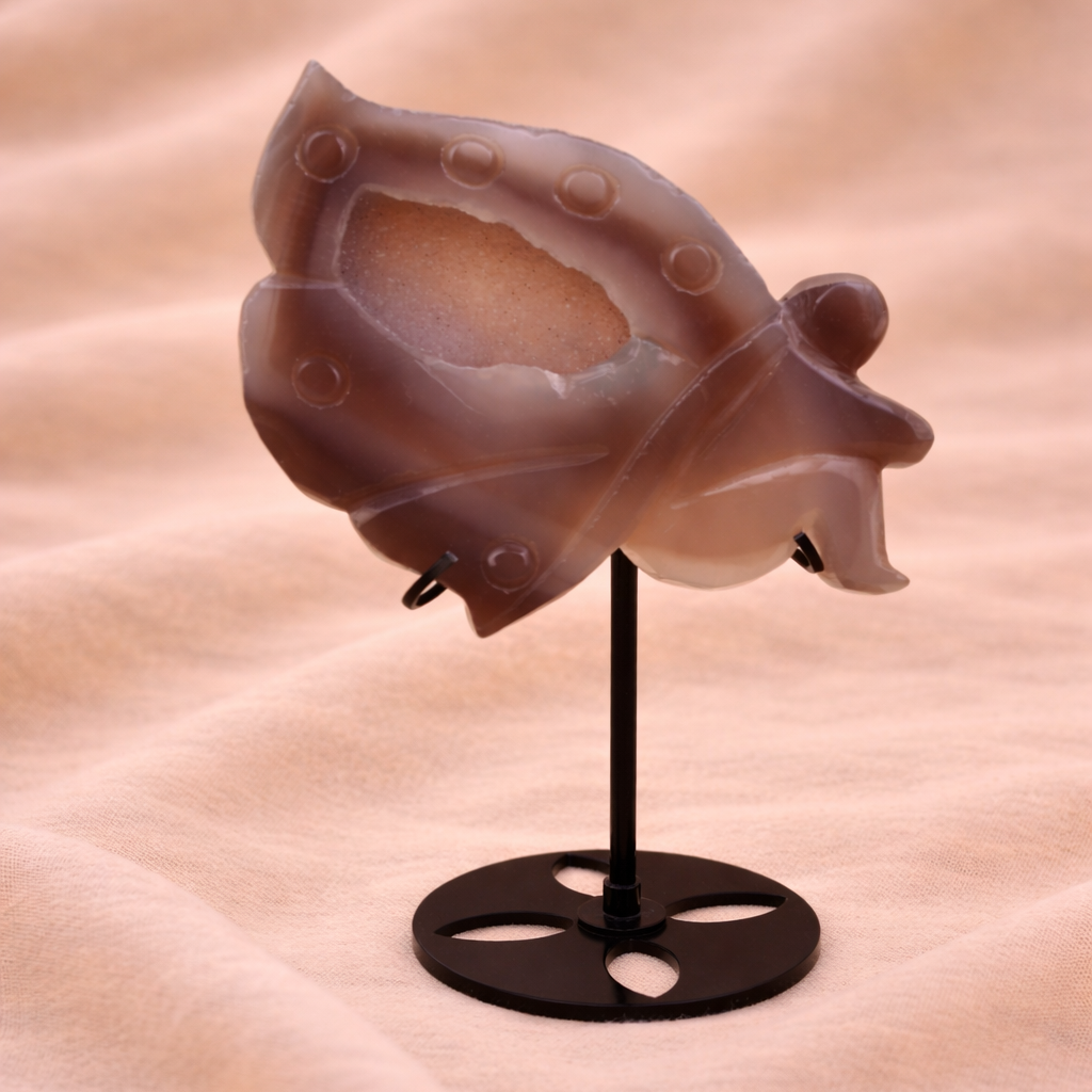 Druzy Agate Fee – Funkelnde Einkerbungen in kunstvoller Form