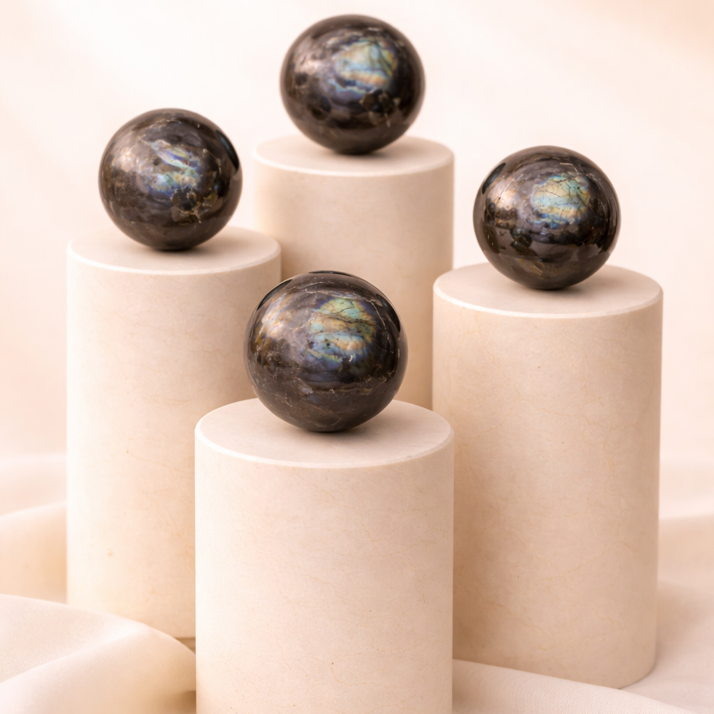 Labradorit-Kugel – Mystischer Schutzstein für Intuition & Transformation