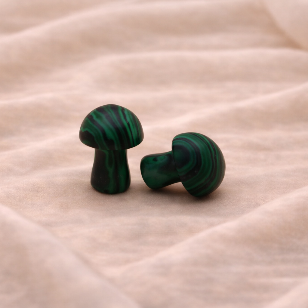 Malachit Kristall-Pilz – Transformation & Schutz