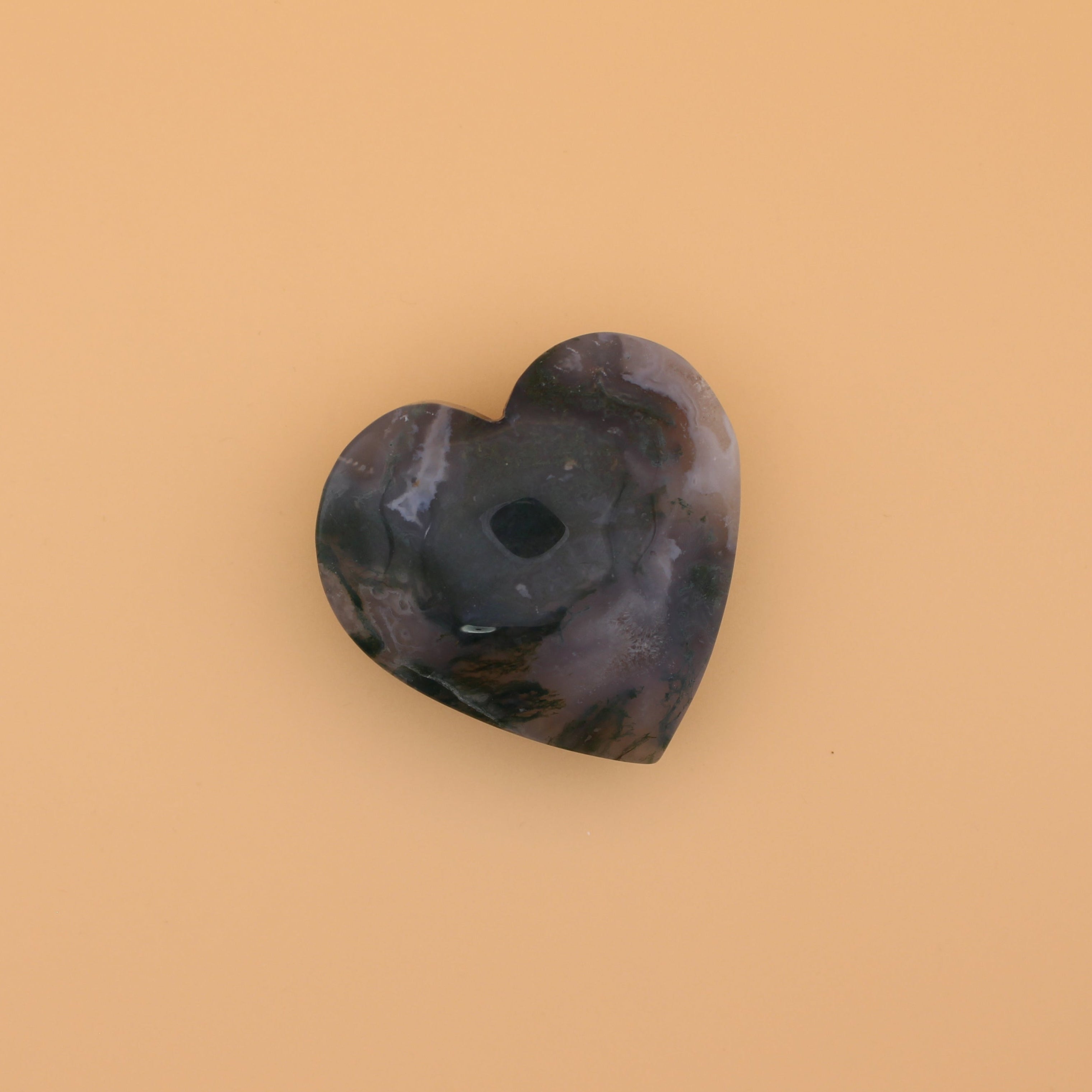 Mossachat Herz – Naturstein für Erdung & Herzenergie