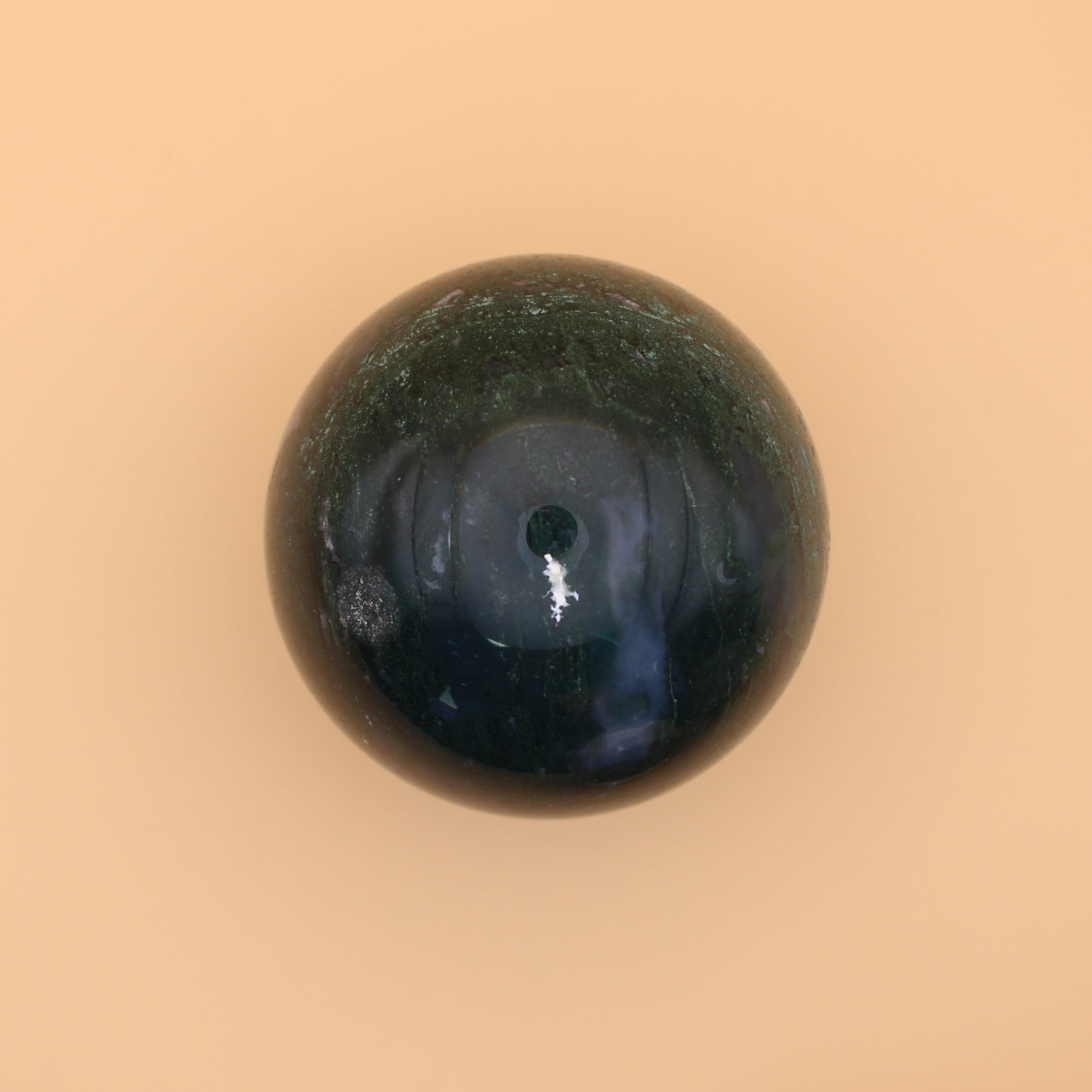 Mossachat Kugel – Naturstein für Erdung & Herzenergie