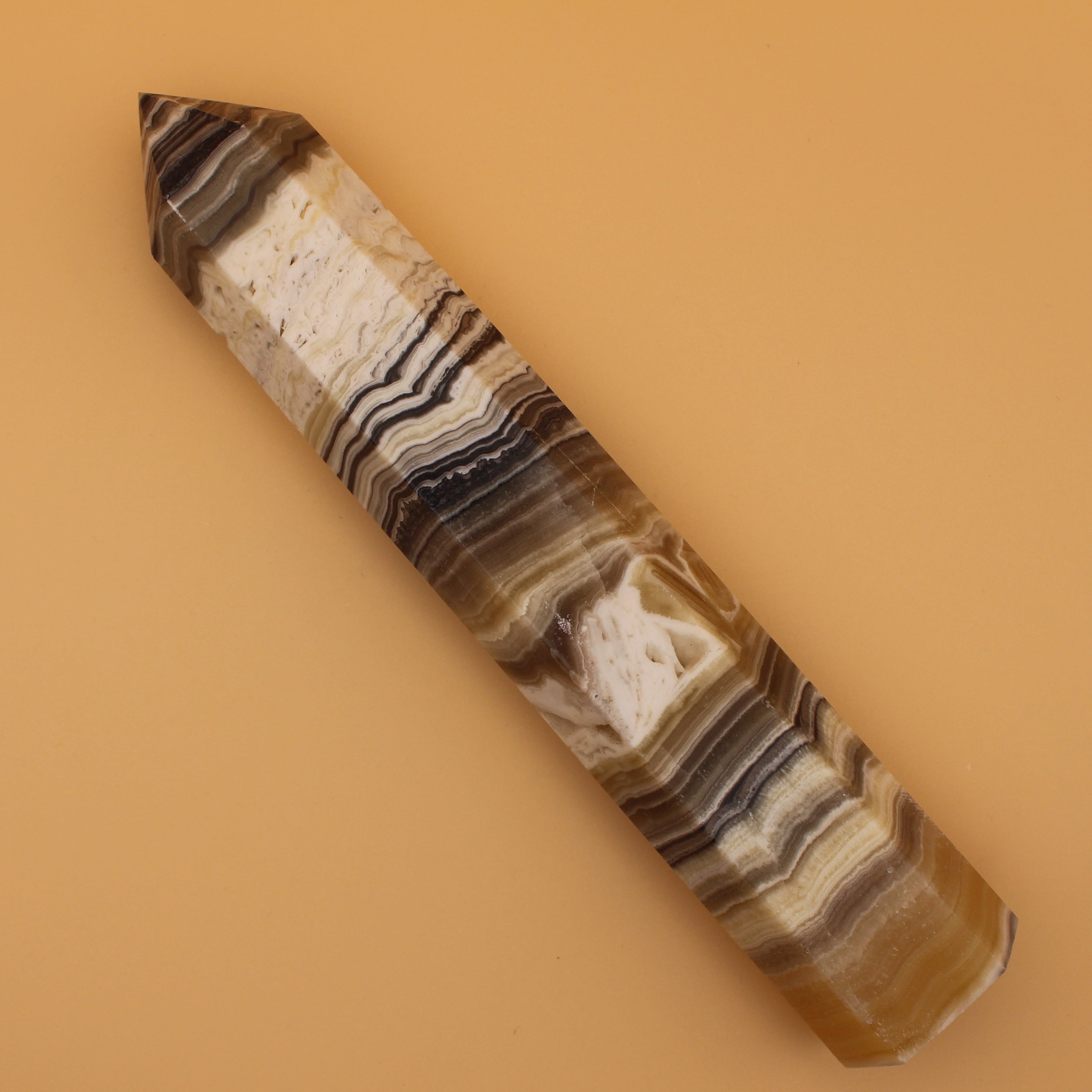 Orange Calcite Turm – Kreativitätsquelle & Erdung in warmem Design