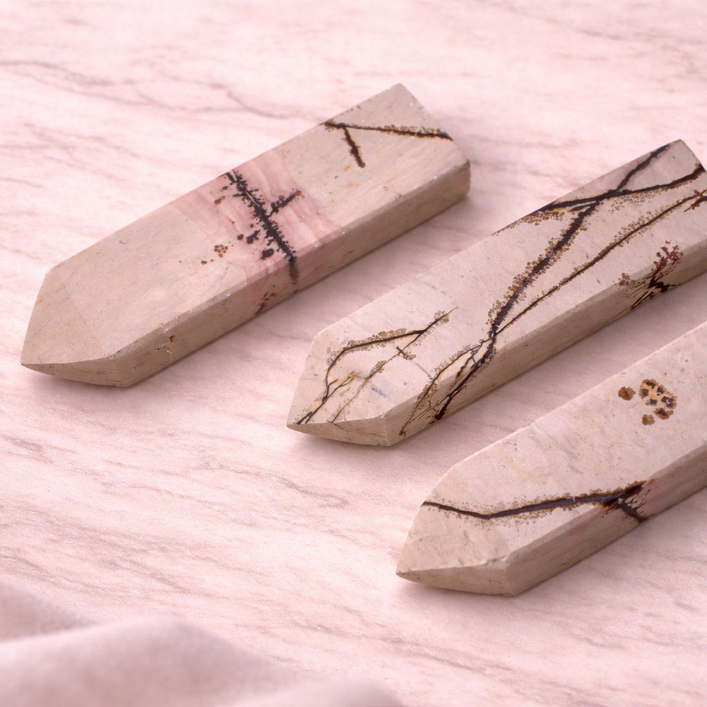 Picture Jaspis Turm – Erdungsstein mit natürlichem Landschaftsmuster