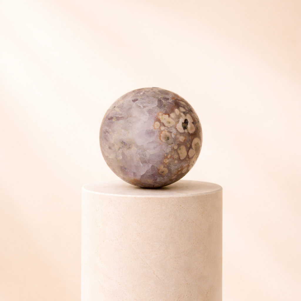 Pink‑Amethyst Druzy Kugel – zart & kraftvoll für Herz und Geist