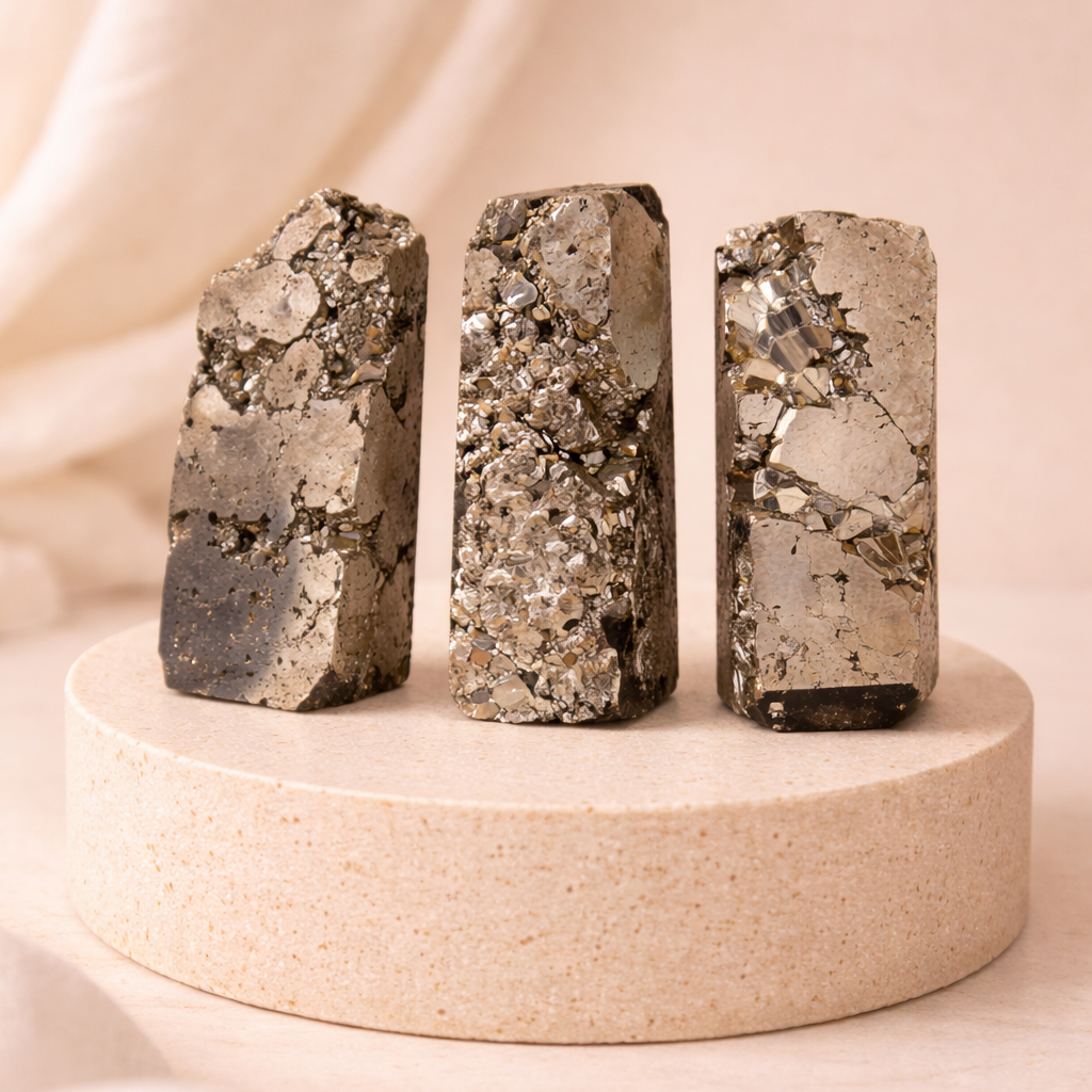 Pyrit Druzy Turm – Schutz, Fülle & energetischer Glanz