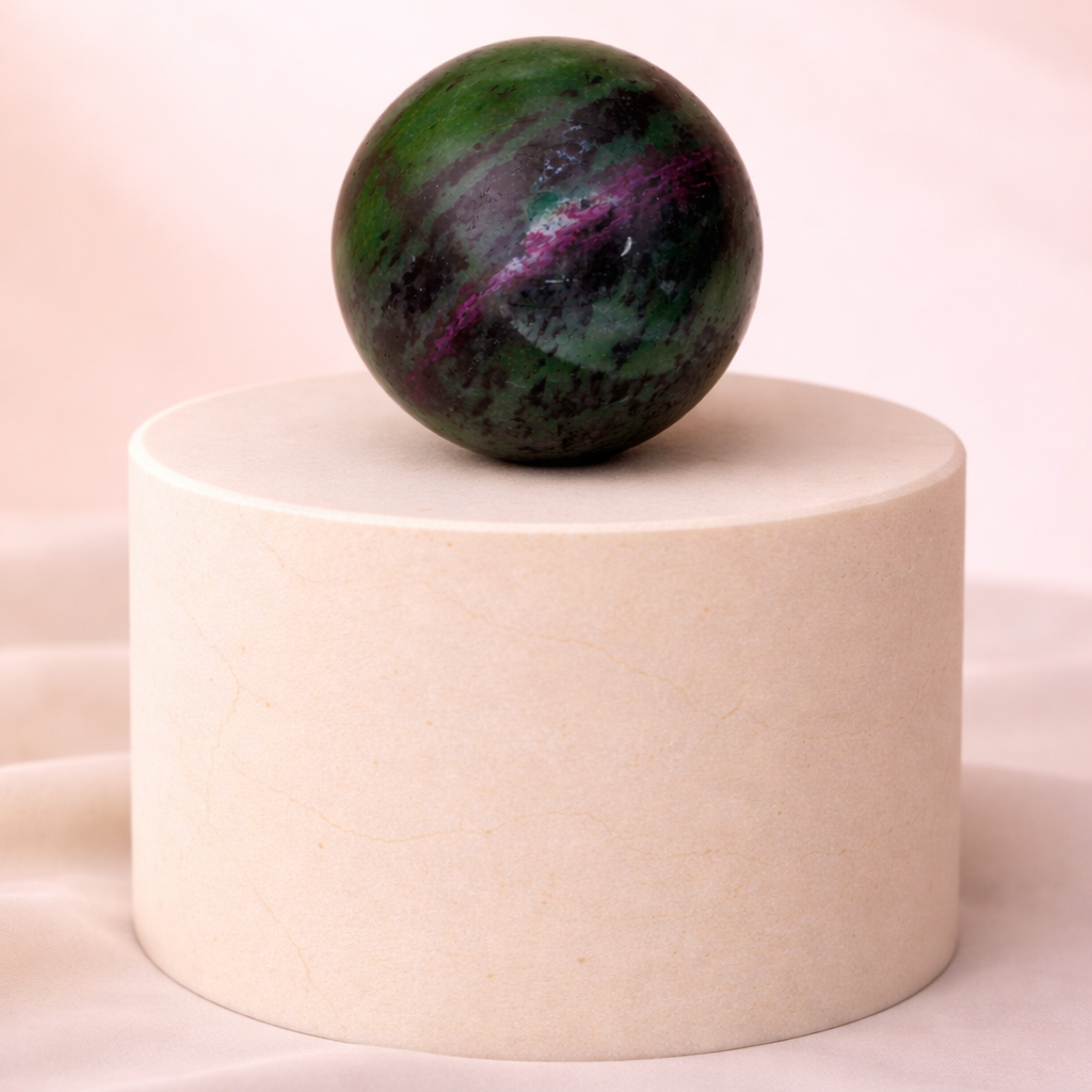 Rubin-Zoisit Kugel – Herzöffnung & energetische Transformation