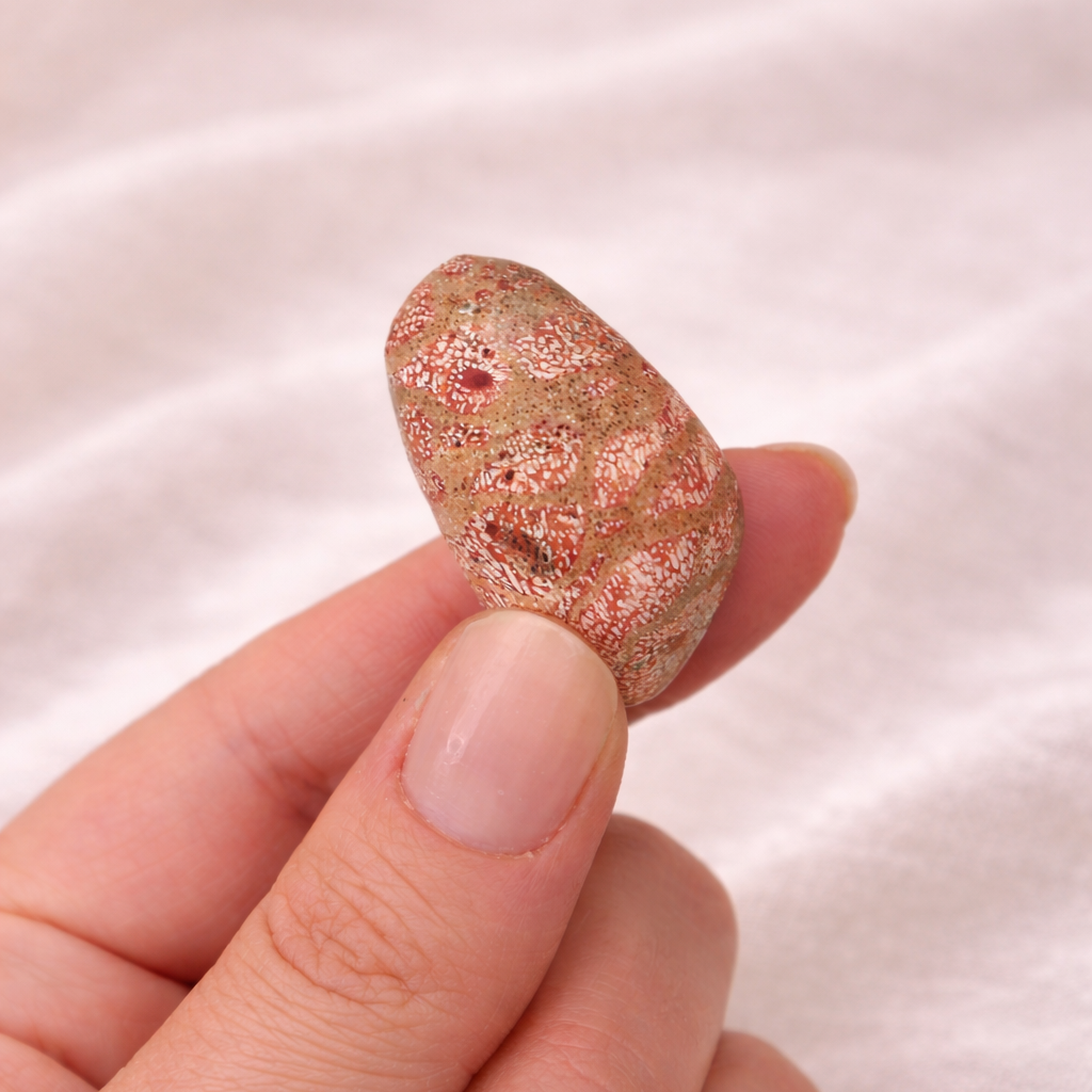 Schaumkoralle Trommelstein – Urkraft & Energie aus dem Meer