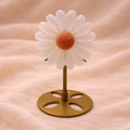 Selenite daisy with orange calcite – symbol of purity and joie de vivre