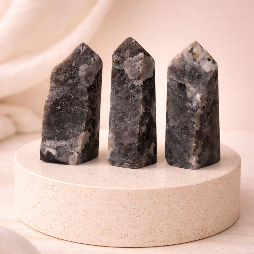 Sphalerit Drusen Turm – Erdung, Klarheit & kreative Energie