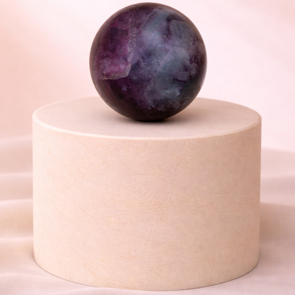 Wassermelonen-Fluorit Kugel – Harmonie, Klarheit & energetische Balance