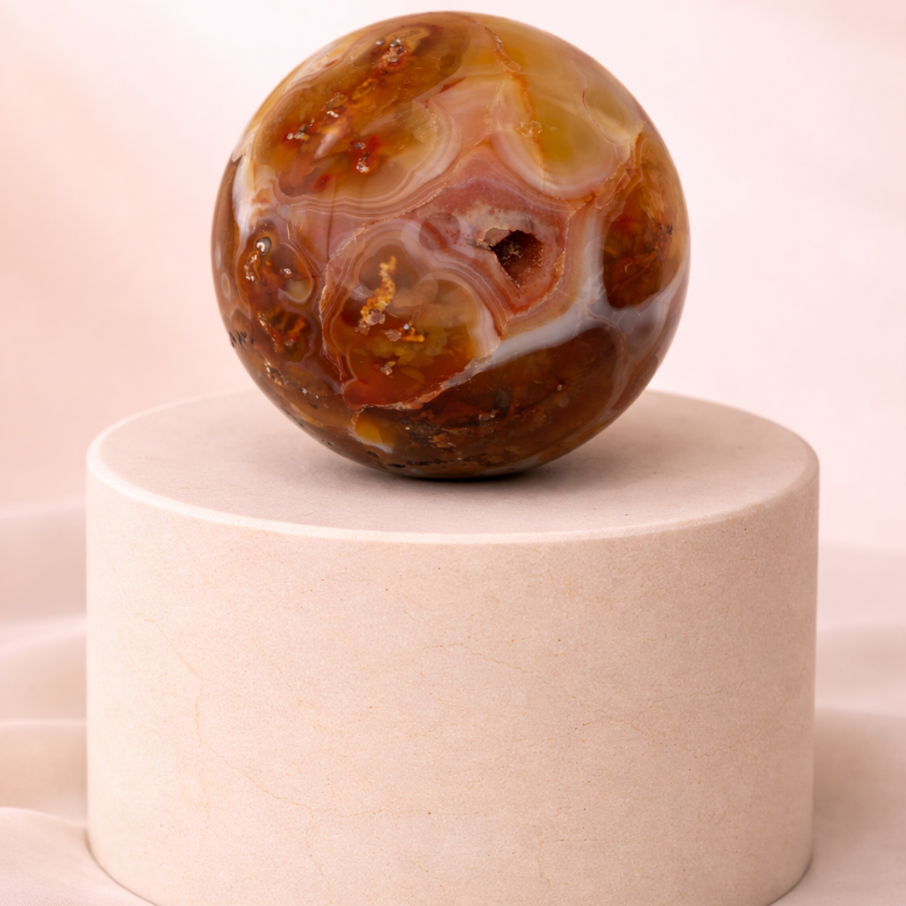 Zhonguo Red Agate Kugel – Achat mit roter Seelenkraft